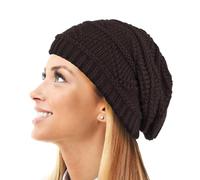 TOSKATOK® Mesdames, Doux, empoté Bonnet Beanie tricoté-Chocolate