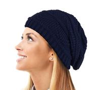 TOSKATOK® Mesdames, Doux, empoté Bonnet Beanie tricoté-Navy