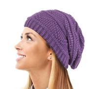 TOSKATOK® Mesdames, Doux, empoté Bonnet Beanie tricoté-Purple-A