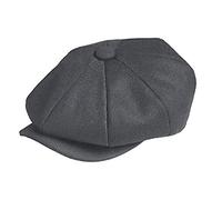 TOSKATOK Unisexe Hommes Dames Plaine 8 Panneau mélange de Laine Baker Boy Newsboy Gatsby Plat Cap-Taille Unique-Gris