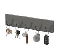 Toski Porte Clef Mural sans Percer,Porte Clé Mural Adhésif avec 5 crochets | Porte Cle Mural avec Puissant sans Traces, Barre à Clés pour Salon, Cuisine, Porte Manteau Mural sans Percage