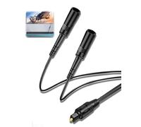 Toslink Câble adaptateur optique numérique 1 en 2 sorties SPDIF Câble audio 1 mâle Entrée 2 prises femelle Digital Fibre Optic Audio SPDIF Splitter Câble audio Extension pour TV, lecteur DVD