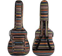Tosnail Housse de transport pour guitare acoustique de 109 cm avec sangle à dos et 5 poches, style bohème vintage