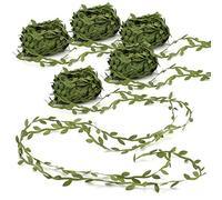 Tosnail totale de 4 Rouleau de 80 m Vert olive Feuilles Feuille Garniture ruban Guirlande de feuilles de vigne artificielle - Idéal pour DIY Craft Cadeau de fête de mariage Décoration de la Maison