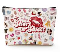 TOSNBIL Sabrina Trousse de maquillage pour fans de femme, anniversaire, fête des mères, remise de diplôme, pour les amateurs de musique, Rouge, Short N Sweet