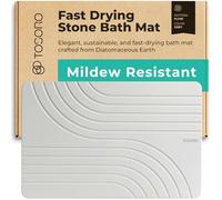 TOSORO - Tapis de Bain en Pierre, Tapis de Douche antidérapant en Terre de diatomée - Séchage Rapide - Tapis de Bain Absorbant - Design élégant et Moderne, Facile à Nettoyer (59,4 x 38,1 cm) - Gris