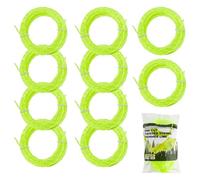 TOSRWGLL Lot de 10 cordes torsadées de rechange pour débroussailleuse Greenworks - 0,241 cm x 4,9 m - AL955C