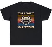 Toss A Coin to Your Witcher Vintage Shirt Witcher Lovers Vintage Movie ShirtUnisex Black(Small)