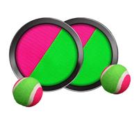 Tosser et attraper un ensemble de balles, une balle de pagaie plage interactive avec 2 pagaies & 2 boules collantes, mélanger et attraper un jouet avec une poignée réglable pour les enfants adulte