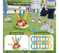Tossing Ring Game Toys Ladybug, Musical Jump Toss Ring Game Toy | Jumping Toy Rocket Launsers | Jeux du jardin pour les tout-petits avec télécommande pour la maison, l'extérieur, la cour, le pati