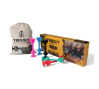 TOSSIT Fléchettes Ventouse Pétanque, Family Pack | Jeu de fléchettes d'intérieur et d'extérieur, silicone, adhère aux vitres, sols et tables, 9 modes, 2-4 joueurs, dès 3 ans