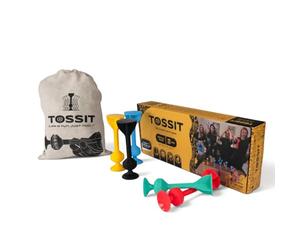 TOSSIT Fléchettes Ventouse Pétanque, Family Pack | Jeu de fléchettes d'intérieur et d'extérieur, silicone, adhère aux vitres, sols et tables, 9 modes, 2-4 joueurs, dès 3 ans