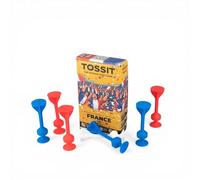 TOSSIT Jeu Fléchette Ventouse, Pétanque Intérieur Extérieur pour Sol et Mur, Silicone Puissant et Durable, World Football Edition, France