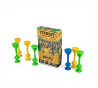 TOSSIT Jeu Fléchette Ventouse, Pétanque Intérieur Extérieur pour Sol et Mur, Silicone Puissant et Durable, World Football Edition, Brazil