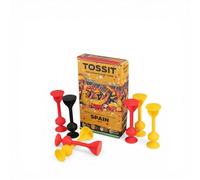 TOSSIT Jeu Fléchette Ventouse, Pétanque Intérieur Extérieur pour Sol et Mur, Silicone Puissant et Durable, World Football Edition, Spain