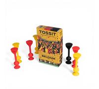 TOSSIT Jeu Fléchette Ventouse, Pétanque Intérieur Extérieur pour Sol et Mur, Silicone Puissant et Durable, World Football Edition, Belgium