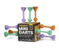 TOSSIT Mini Darts, Jeu de Fléchettes à Ventouse, Pétanque Intérieur Extérieur Mur et Sol, Silicone Durable, Jeu de Société et Voyage, 9 Fléchettes, 3 Couleurs, Zen Edition, Lavande Menthe Caramel