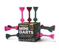 TOSSIT Mini Darts, Jeu de Fléchettes à Ventouse, Pétanque Intérieur Extérieur Mur et Sol, Silicone Durable, Jeu de Société et Voyage, 9 Fléchettes, 3 Couleurs, Bloom Edition, Rubis Vert Forêt Rose