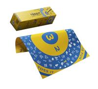 TOSSIT Plateau de Jeu pour Fléchettes, Pétanque Intérieur Extérieur, Silicone Qualité Supérieure, 2 Jeux en 1, River et Target, Fun Amis Famille, Transportable Roulable, Version Family
