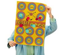 TOSSIT Poster Jeu 2-en-1 : Jeu des Corvées et Cornhole, pour Fléchettes Ventouse | Repositionnable et Réutilisable Jusqu’à 200 Fois | Léger, Facile à Installer, Idéal pour la Famille et Les Amis
