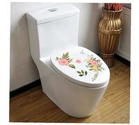 TOSSPER 1 Set Stickers De Toilette Fleurs Stickers De Toilette Stickers De Porte Beautiful Salle De Bain Déclats Muraux Fermer des Tabouret Fournitures