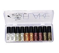 TOSSPER 10 Pièces/Set Glitter Eyeliner Liquide Eye Shadow Sparkling Liners avec Boîte Femmes Yeux Outil Maquillage