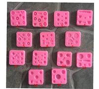 TOSSPER 13pcs Mini Pierres Précieuses Moule Sweets Miniatures Silicone Charms Bijoux Plateau Fondant Outils Modélisation