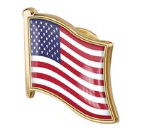 TOSSPER 1pc American Flag Badge Métal Émail Épingle Broche USA Etats-Unis d'un Poupille Drapeau Pin Nouveauté Accessoire