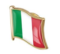TOSSPER 1pc Drapeau Italien Broche Badge Métal Émail Enveloppe Broche Broche Italienne Drapeau National Emblème Badges Accessoires De Nouveauté