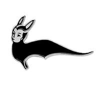 TOSSPER 1pc Noire Batte Squelette Broche Gothique Badge Badge Backpack Chapeau D'émail Pin Halloween Party Vêtements Décoration De Décoration Fournitures