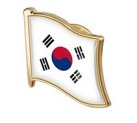 TOSSPER 1pc South Coréen Drapeau Pin Badge Métal Pin À Broche Pin De Broche Drapeau Pin Accessoire