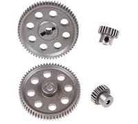 TOSSPER 2 Pcs Diff Diff Différentiel Principal Metal Spur Gear 64t 21t Motor Gear Rc Pièce