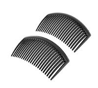 TOSSPER 2PCS Plastique Noir 20 Dents Peigne Coiffure Pince à Cheveux pour Les Dames