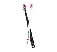 TOSSPER 2pcs / Set Couple Brosse À Dents, Couleur Simple Adulte Doux en Forme De Coeur pour Modèle Brosse À Dents Outdoot Travle