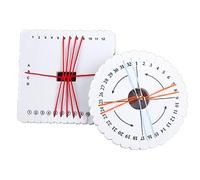TOSSPER 2pcs Tressage Disque Rond Carré Corde Knot Disque À La Main Bracelet Conseil Tressé Tissage