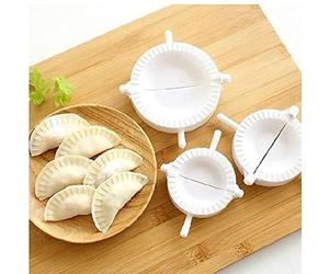TOSSPER 3 Pièces Chinois Raviolis Maker Manuel Ravioli Presse Moule en Plastique Empanadas Cutter Cuisine Meat Pie Mold Clip Taille Différente