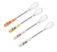TOSSPER 4 Pièces Mini Fouet | Petit Fil De Cuisine Fouets - Petites Tailles Simplifie Et Optimise Fouettant Action (Couleur Aléatoire)