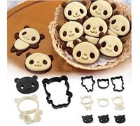 TOSSPER 4pcs Plastique Découpoirs, Forme Panda Biscuit Cutter Moule pour Le Cuisson Gâteau Fondant Sugarcraft Pâtisserie Décoration des Ustensiles De Cuisson