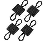 TOSSPER 4pcs Système de Retenue Molle Élastique Boucle Ruban Tactique Noir Plastique Militaire Peinte