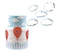 TOSSPER 5 Pcs Nuage Forme Cookies Cutter Biscuit Modèle Coupe Gâteau Mignon Cartoon Sucre Outil De Décoration