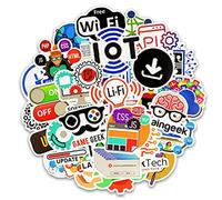 TOSSPER 50pcs Vinyl Developer Programmation Stickers C ++ Stickers Appaltections D'applications pour Le Développeur Langue De Programmation Geeks Ingénieurs Ingénieurs Hackers