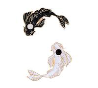 TOSSPER Animaux 2pcs Cartoon Pins Poisson Forme À Dos Broche Écusson Clothes Collier D'accessoires DIY Craft