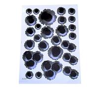 TOSSPER Autocollants Voiture 3D Bullet Trou Drôle Décoration Autocollant Imperméable Noir Vinyle Étanche Trou de Balles Stylized Bullet Hole Irrégulier Outdoor
