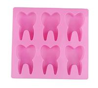 TOSSPER Dent Moule en Silicone 6 Trous Dents Gâteau Décoration Forme Cuisine Cuisson Plateau pour Biscuit Pâtisserie Savon Confiserie Chocolat Ice Cube