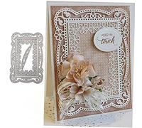 TOSSPER Flower Cuts Die Métal, Mariage Place Dentelle Fleur Frontière Embosser Pochoirs pour Le Scrapbooking Photo Carte Décorative Making