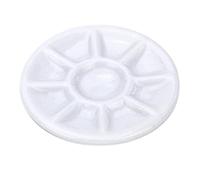 TOSSPER Pays De Pelle De Porcelaine Minuscule Pays en Céramique Forme Ronde en Céramique Micro Mélange Palettes pour Accessoires De Poupée