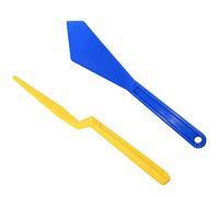 TOSSPER Squeegée Joint Tige Queue Vinyle 2 Pcs pour Film Voiture Film Verre Automobile Installation Fenêtre Outils Teinte (Jaune Poignée Longue Micro Squeegee + Grattoir)