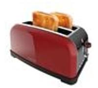 Cecotec Grille-pain Toastin' Time 1500 Red Lite – 1500 W, 4 tartines, double fente 3,8 cm, 7 niveaux