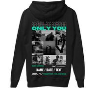 tostadora Sweat Personnalisé Boyfriend Girlfriend - Sweat à Capuche Personnalisé Couple Photo Collage Texte - Sweat à Capuche Personnalisable Only You - Cadeau St Valentin Personnalisé