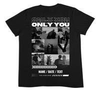 tostadora T-Shirt Personnalisé Boyfriend Girlfriend - Tee-Shirt Personnalisé Photo Collage Texte - T-Shirt Personnalisable Couple Only You - Cadeau Personnalisé St Valentin